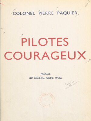 cover image of Pilotes courageux